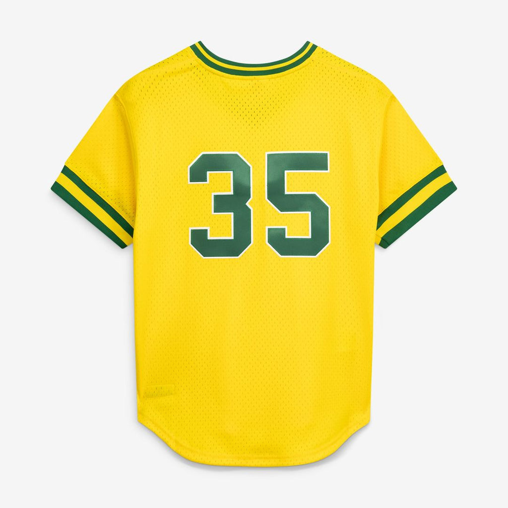 Athletics Mitchell & Ness Yellow Authentic Baseball Jersey