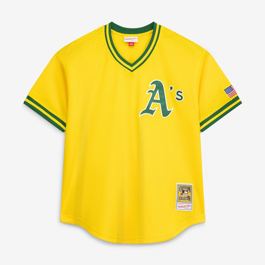 Athletics Mitchell & Ness Gold Authentic Baseball Jersey
