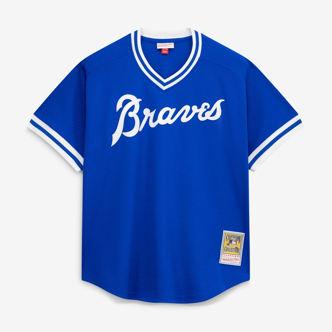 Atlanta Braves Mitchell & Ness Royal Authentic Baseball Jersey