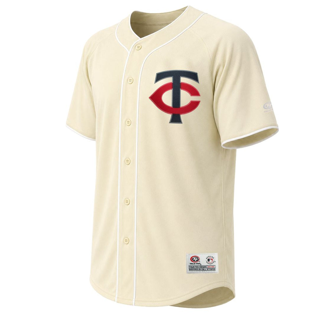 Minnesota Twins Stitches Cream Authentic Baseball Jersey