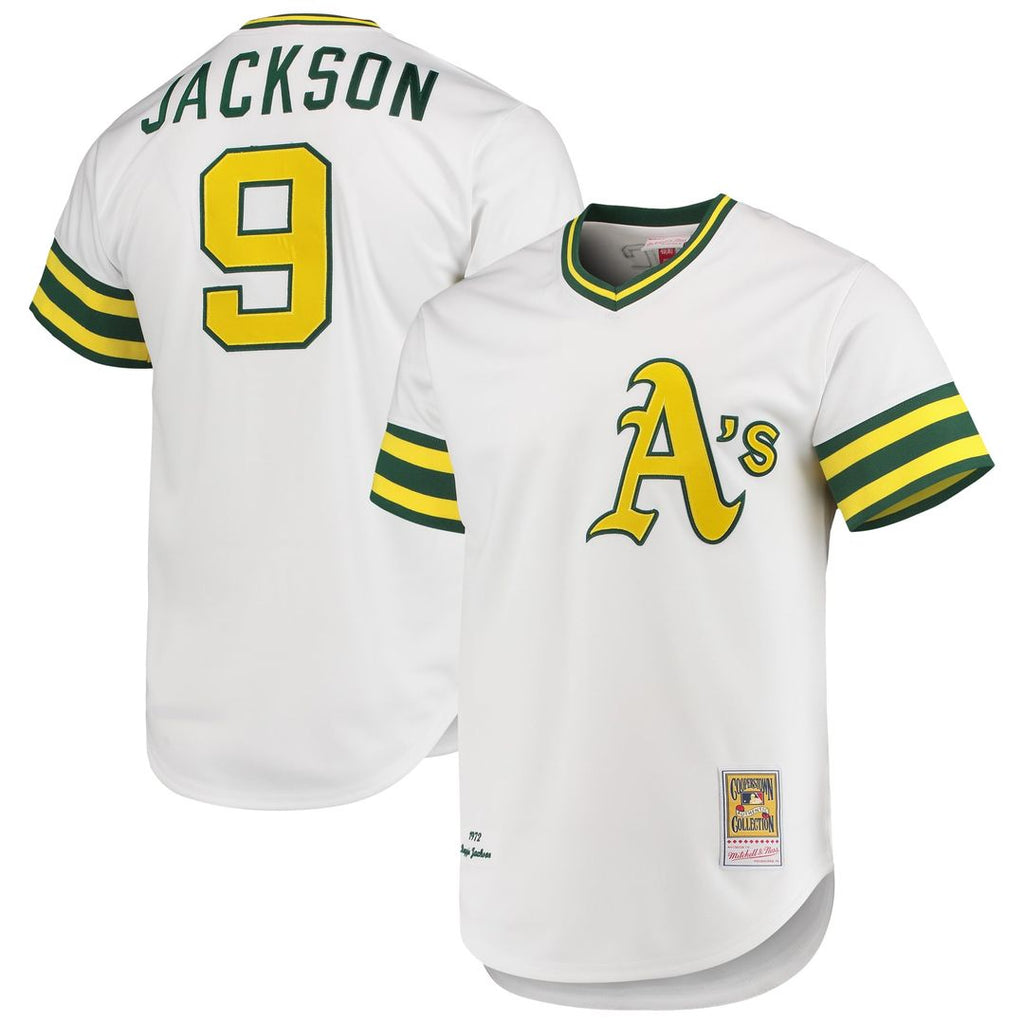 Athletics Mitchell & Ness White Authentic MLB baseball jersey