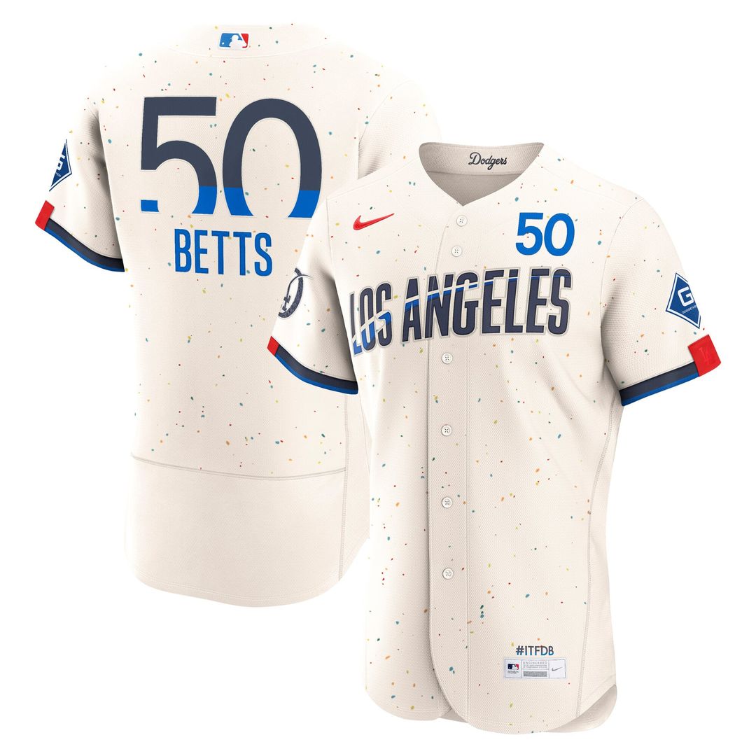 Los Angeles Dodgers Nike Cream Authentic MLB baseball jersey