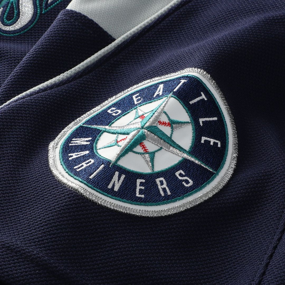 Seattle Mariners Mitchell & Ness Navy Baseball Jersey