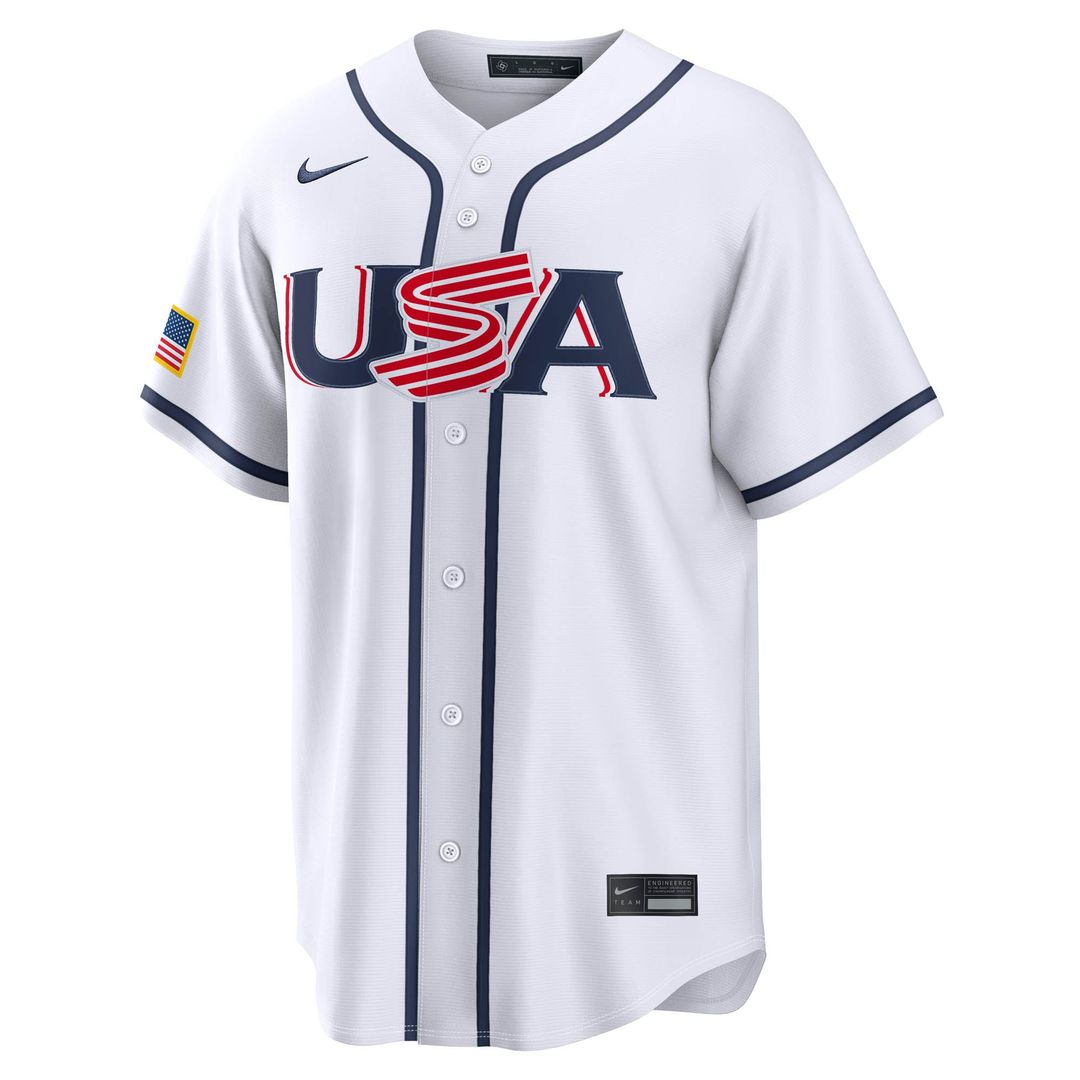 USA Baseball Nike White Baseball Jersey