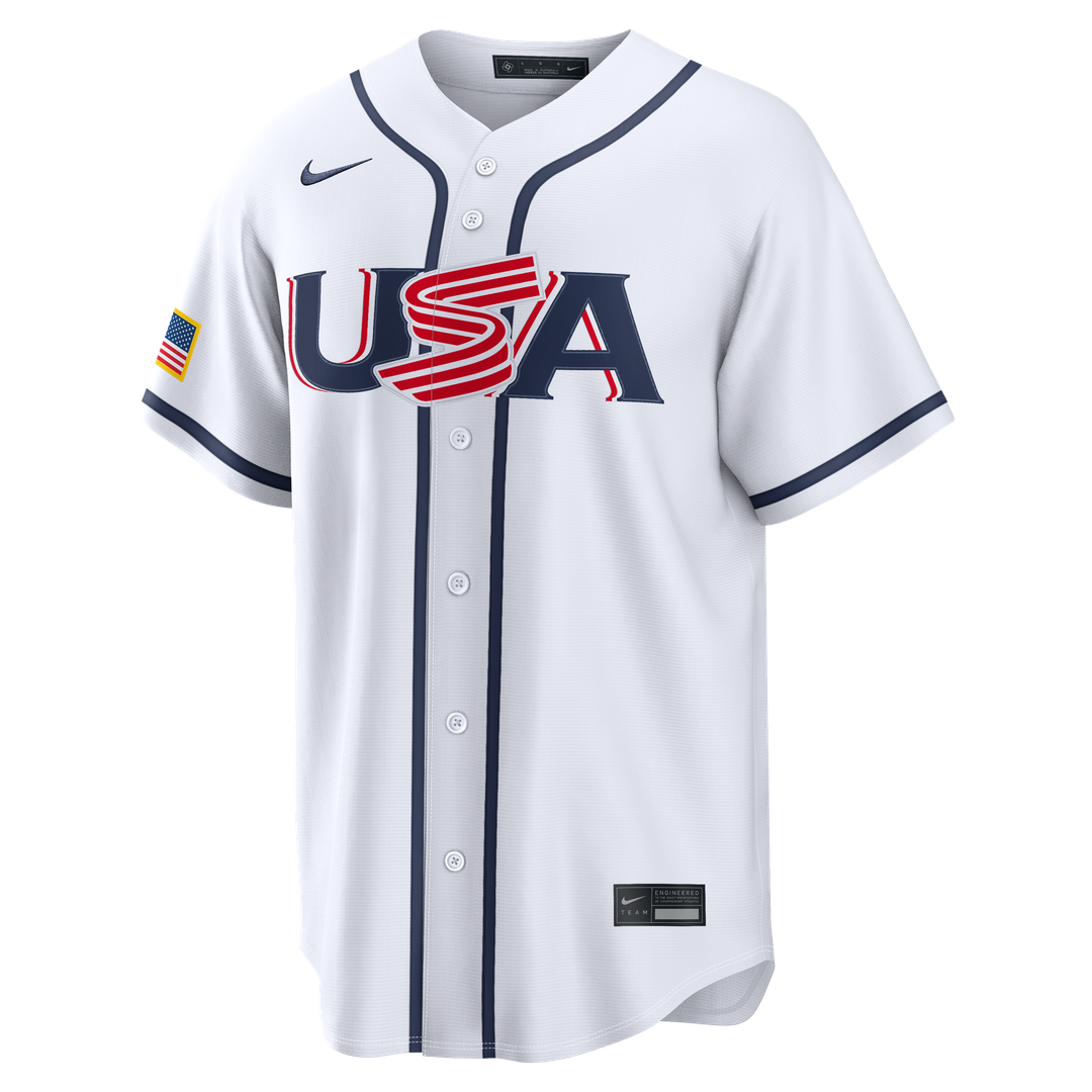 USA Baseball Nike White Baseball Jersey