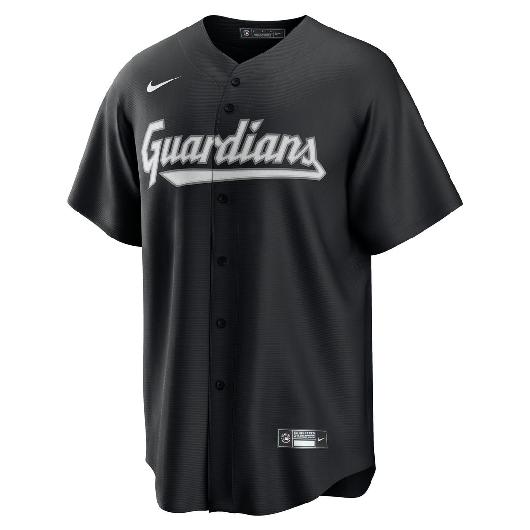 Cleveland Guardians Nike Black Replica Baseball Jersey