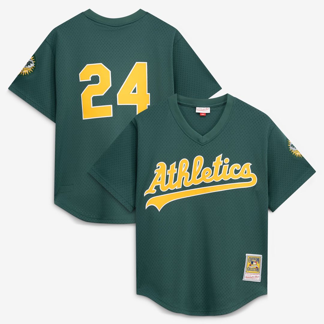 Athletics Mitchell & Ness Green Authentic MLB baseball jersey
