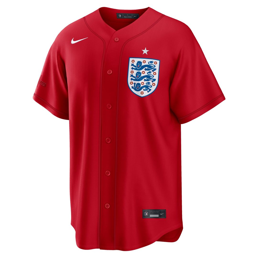 England National Team Nike Red Replica Baseball Jersey