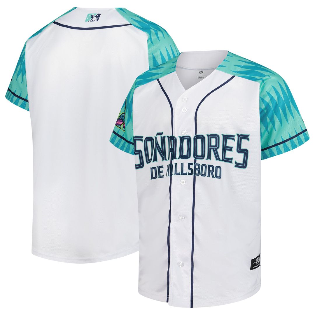 Hillsboro Hops White Replica Baseball Jersey
