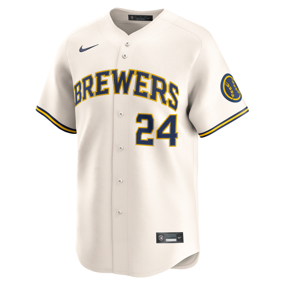 Milwaukee Brewers Nike Cream Authentic Baseball Jersey