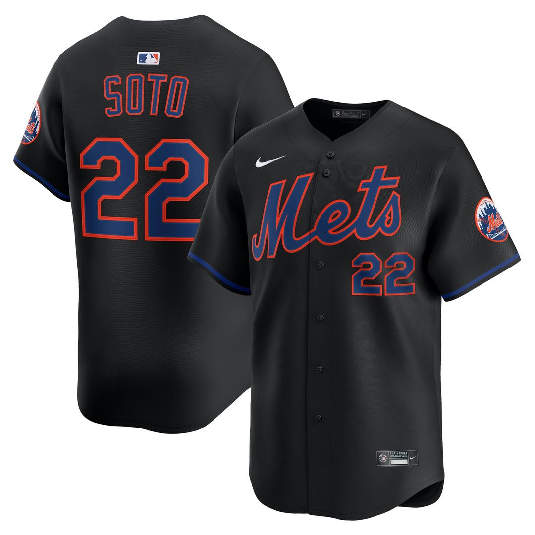 New York Mets Nike Black Authentic MLB baseball jersey