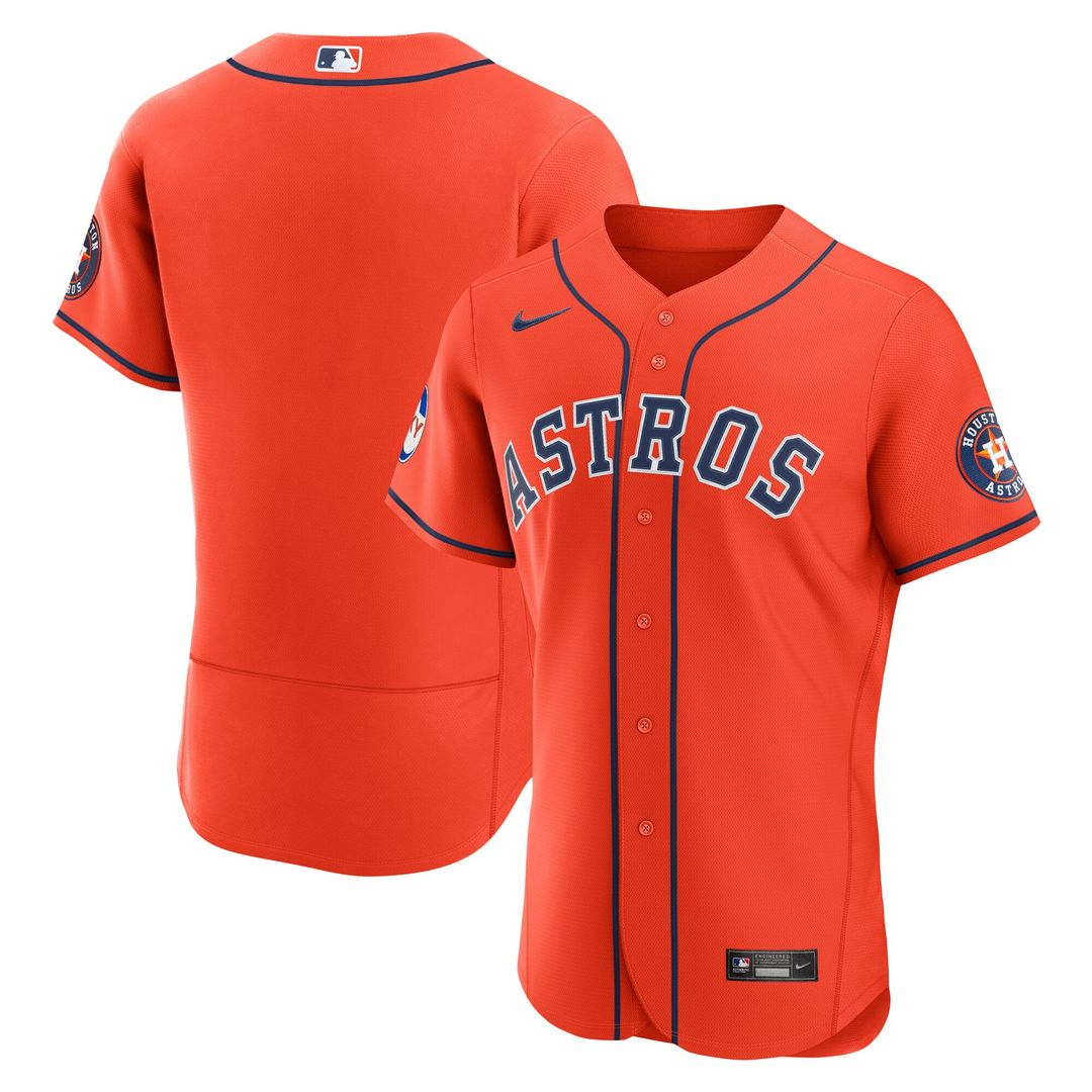 Houston Astros Nike Orange Authentic MLB baseball jersey