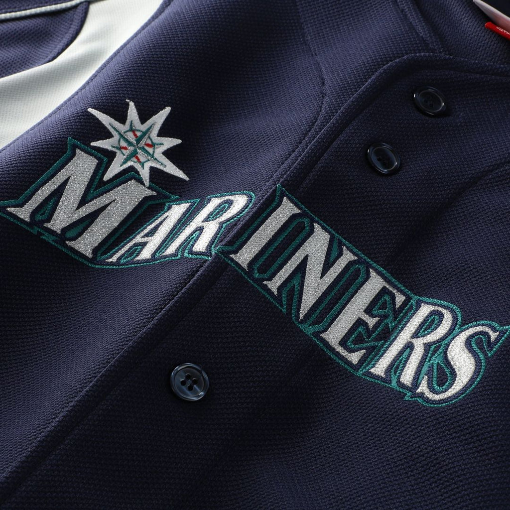 Seattle Mariners Mitchell & Ness Navy Baseball Jersey