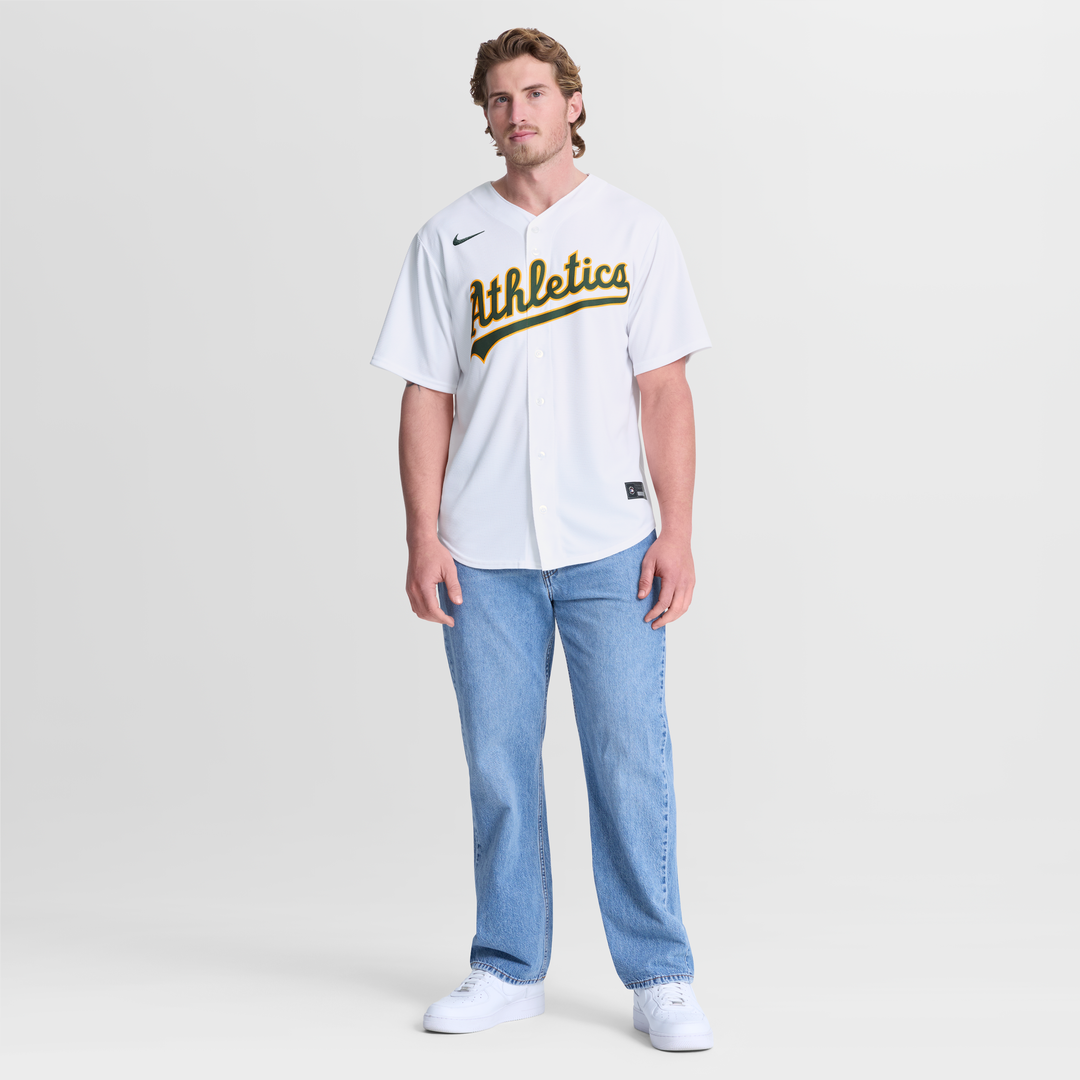 Athletics Nike White Replica Baseball Jersey