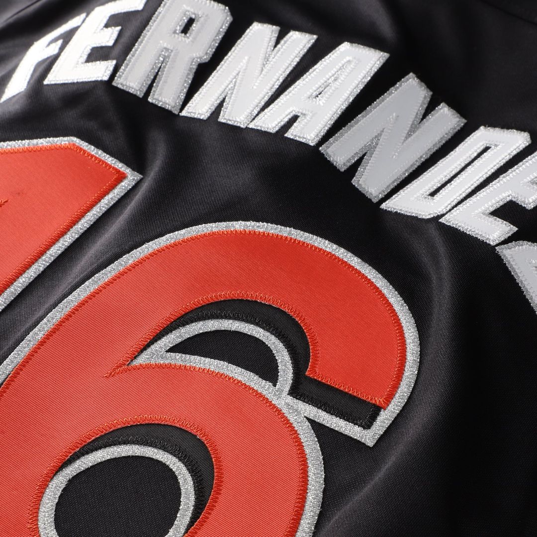 Miami Marlins Mitchell & Ness Black Authentic Baseball Jersey