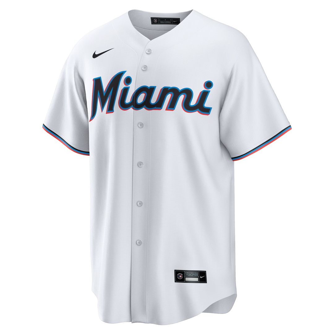 Miami Marlins Nike White Replica Baseball Jersey