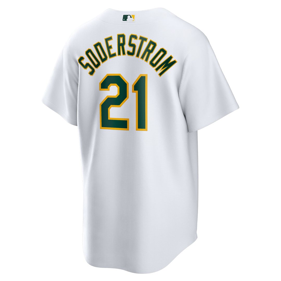 Athletics Nike White Replica Baseball Jersey