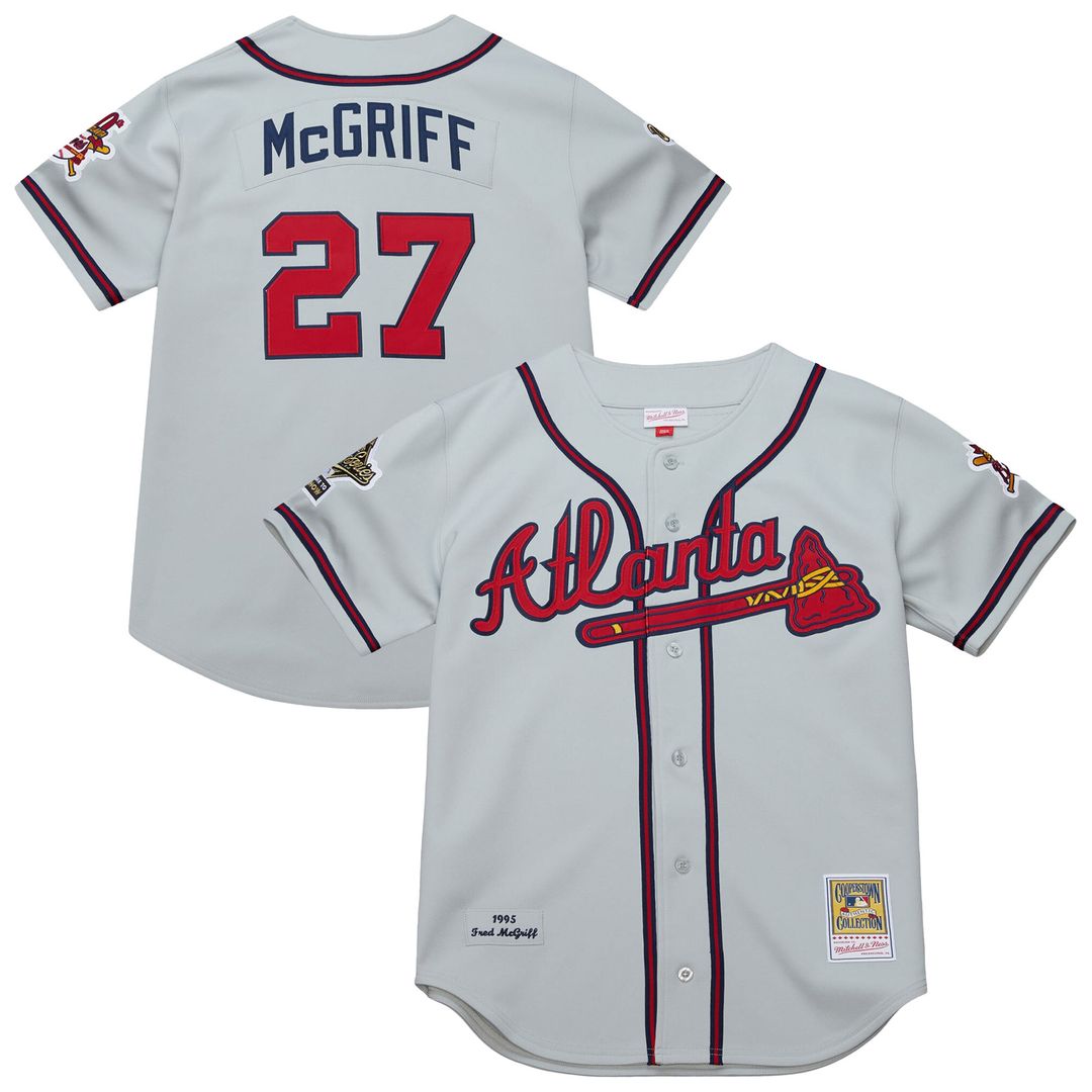 Atlanta Braves Mitchell & Ness Gray Authentic MLB baseball jersey