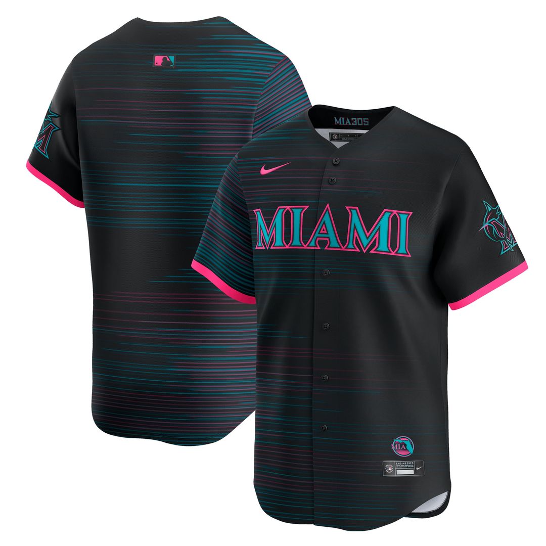 Miami Marlins Nike Black MLB baseball jersey