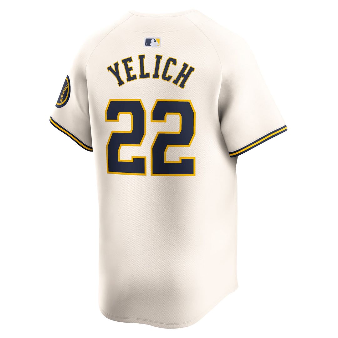 Milwaukee Brewers Nike Cream Baseball Jersey