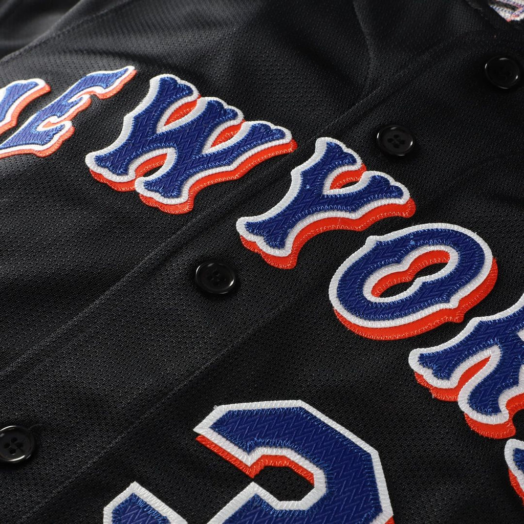 New York Mets Mitchell & Ness Black Baseball Jersey