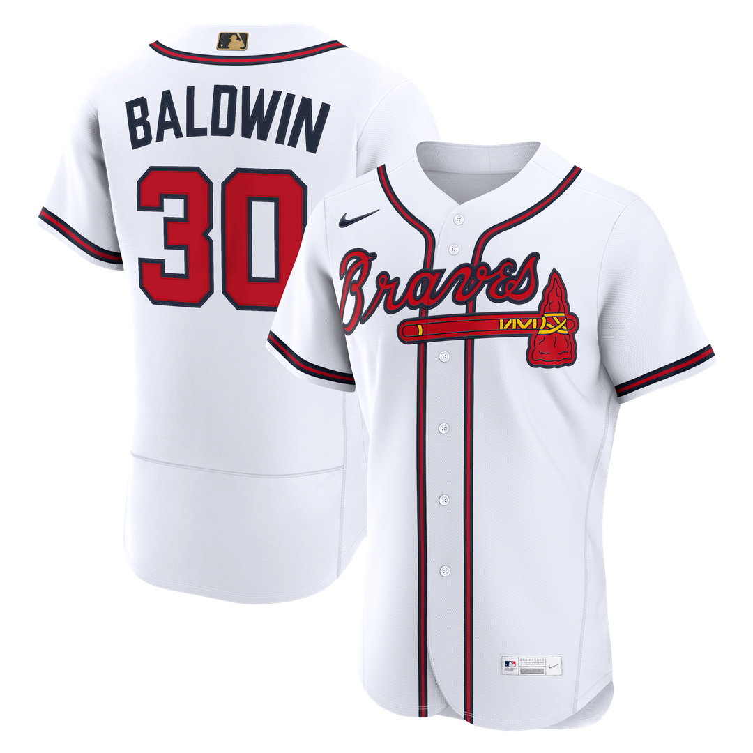 Atlanta Braves Nike White Authentic MLB baseball jersey