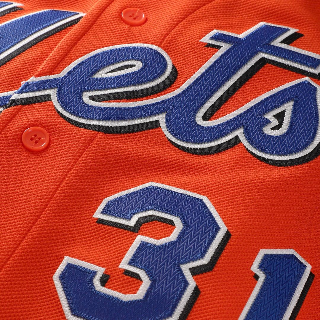 New York Mets Mitchell & Ness Orange Baseball Jersey