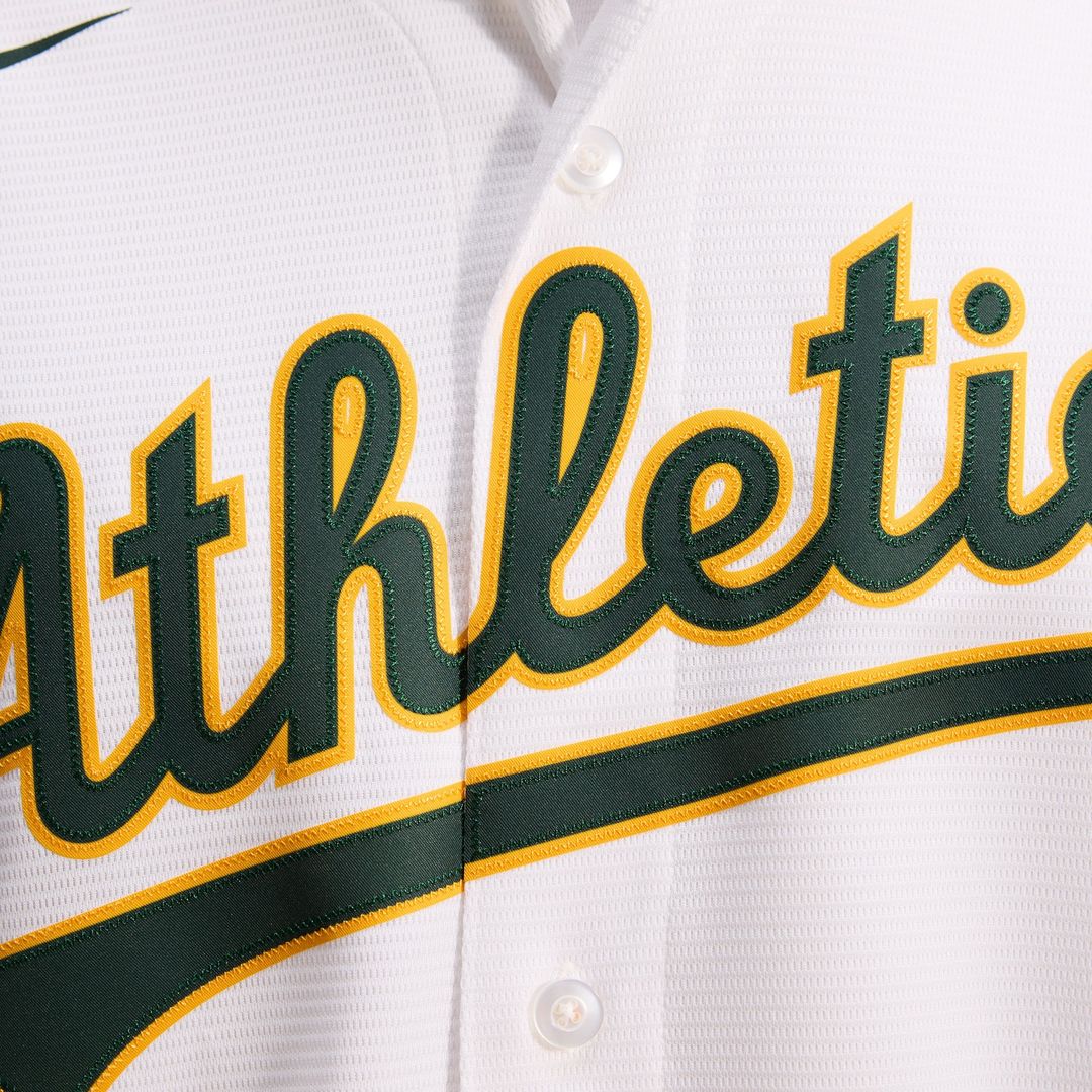 Athletics Nike White Replica Baseball Jersey