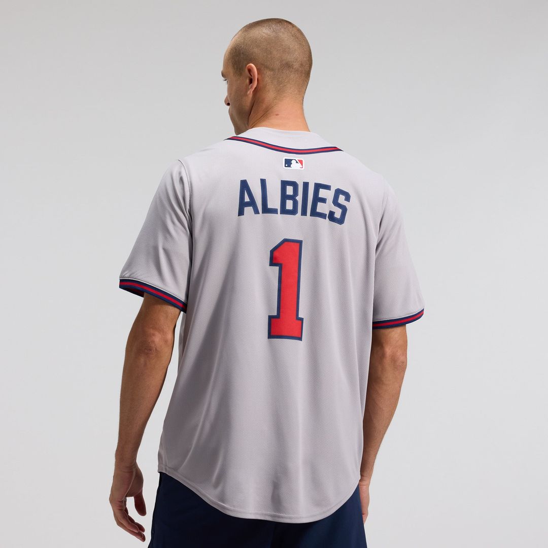 Atlanta Braves Nike Gray Baseball Jersey