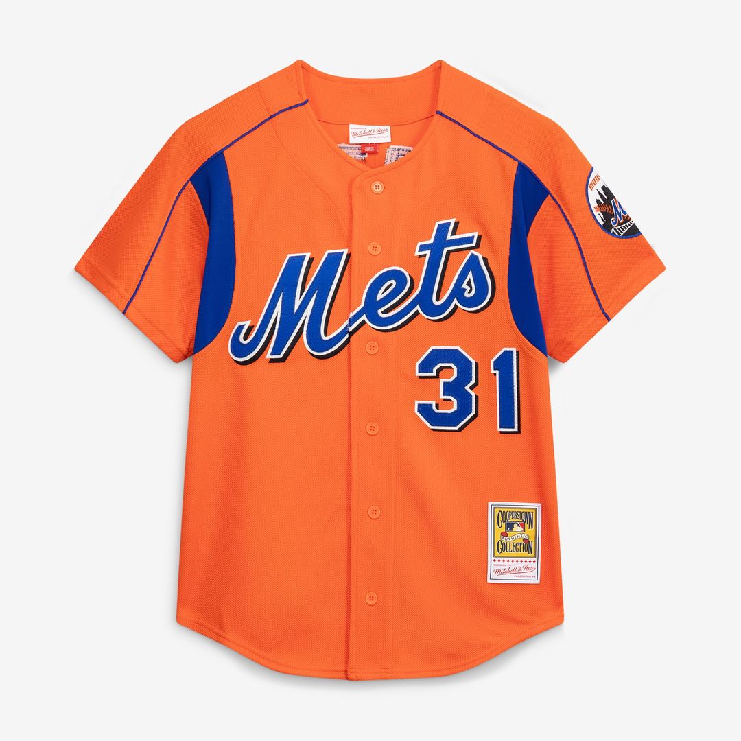 New York Mets Mitchell & Ness Orange Baseball Jersey
