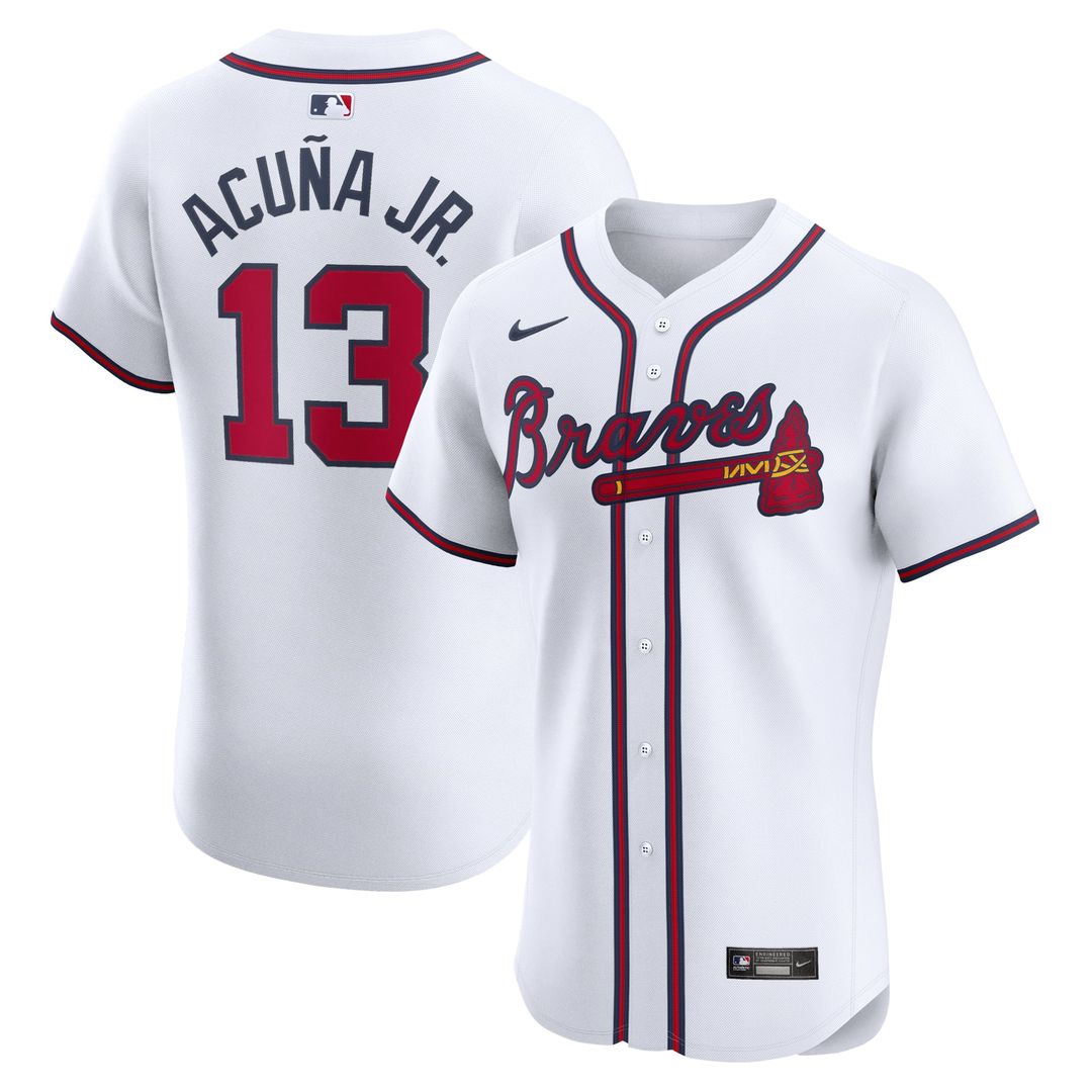 Atlanta Braves Nike White Authentic MLB baseball jersey