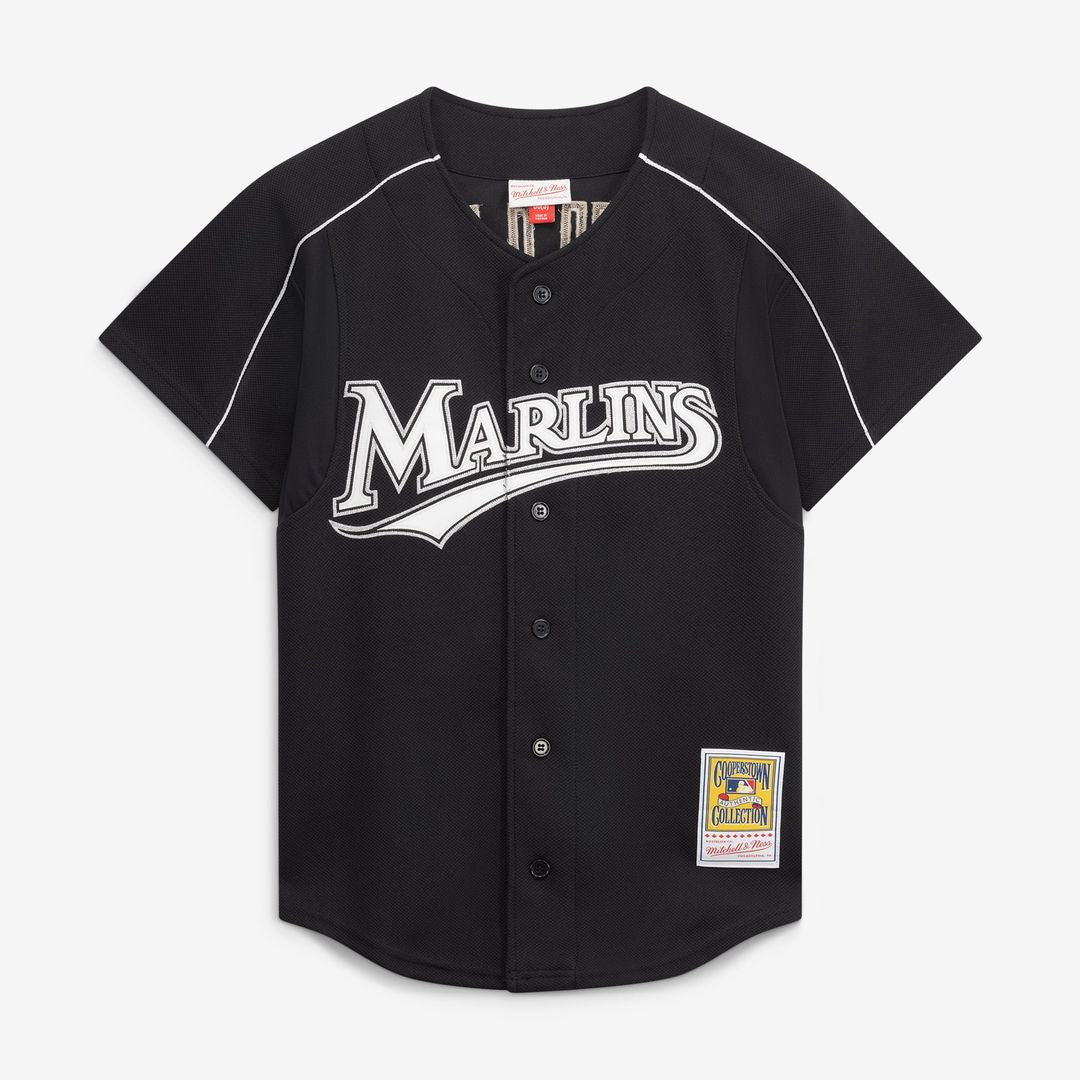 Florida Marlins Mitchell & Ness Black Baseball Jersey
