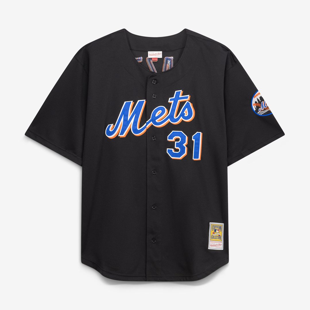 New York Mets Mitchell & Ness Black Authentic Baseball Jersey