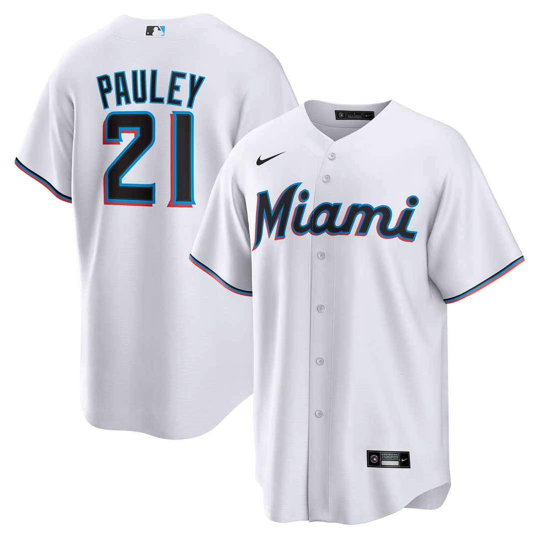 Miami Marlins Nike White Replica MLB baseball jersey