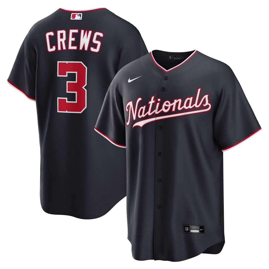 Washington Nationals Nike Navy Replica MLB baseball jersey