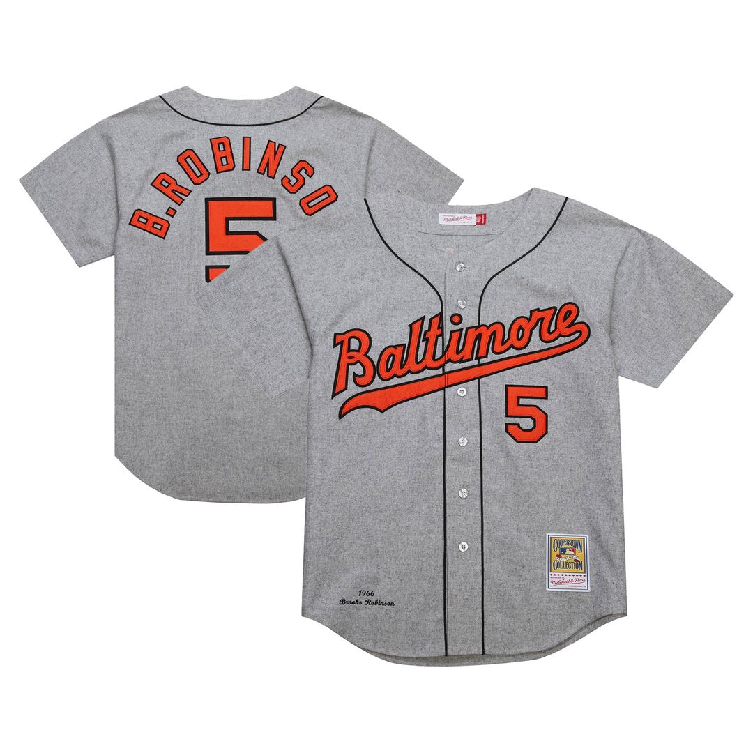 Baltimore Orioles Mitchell & Ness Gray Authentic MLB baseball jersey