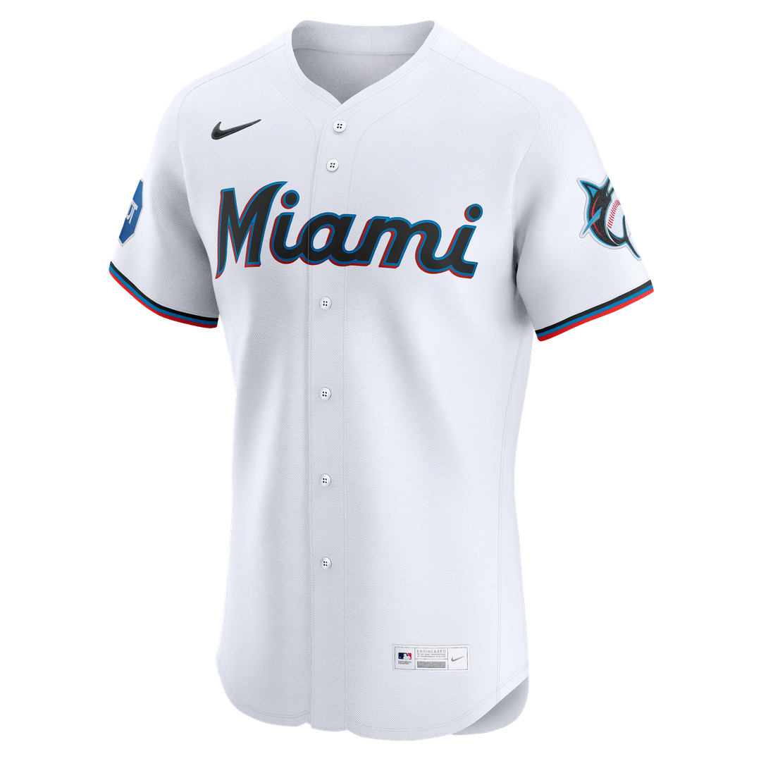 Miami Marlins Nike White Authentic Baseball Jersey
