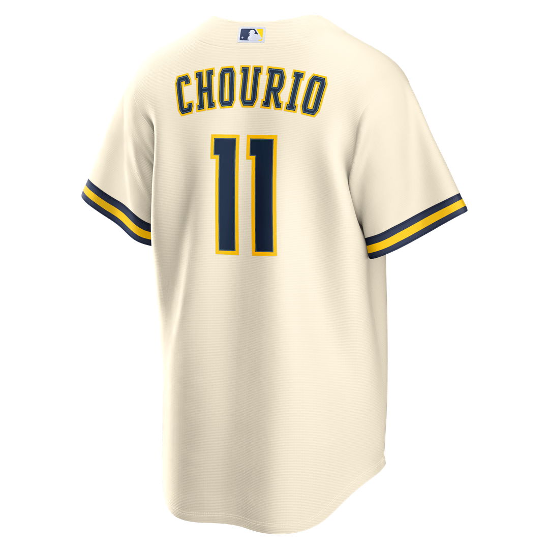 Milwaukee Brewers Nike Cream Replica Baseball Jersey