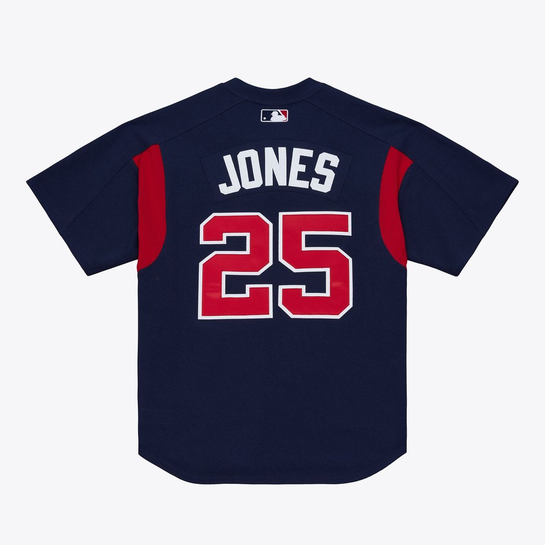 Atlanta Braves Mitchell & Ness Navy Authentic Baseball Jersey