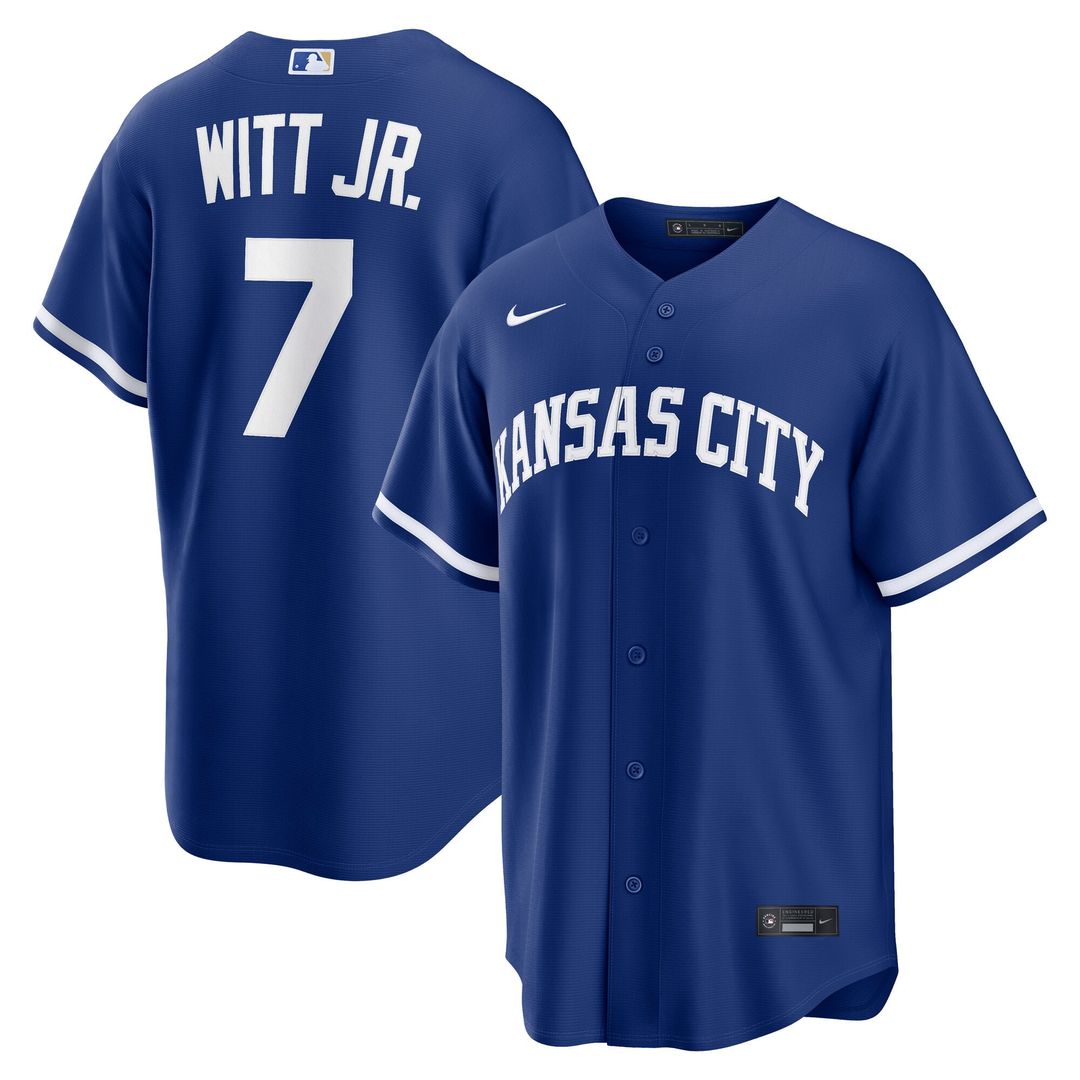 Kansas City Royals Nike Royal Replica MLB baseball jersey