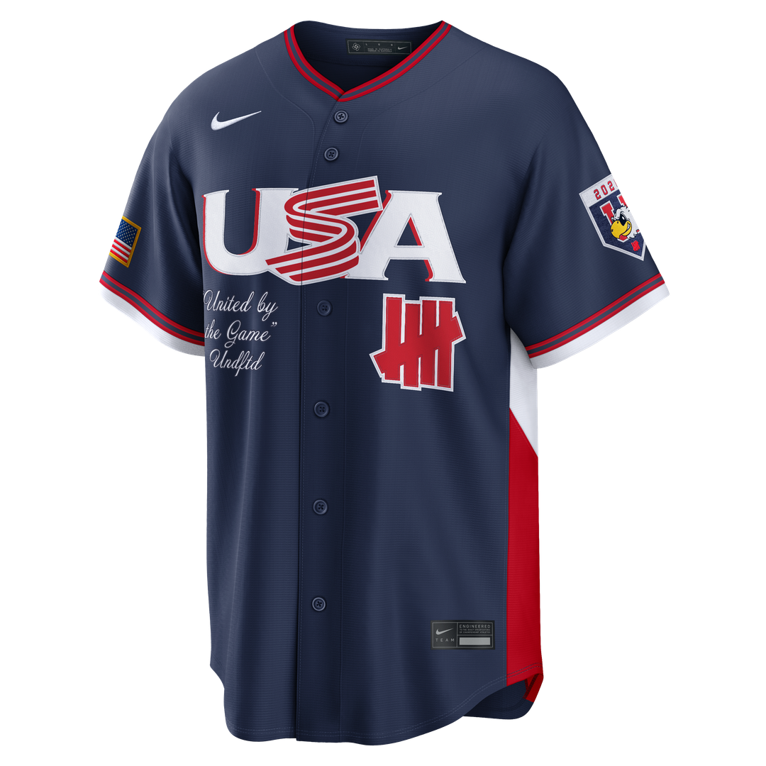 USA Baseball Nike x Undefeated Navy Baseball Jersey