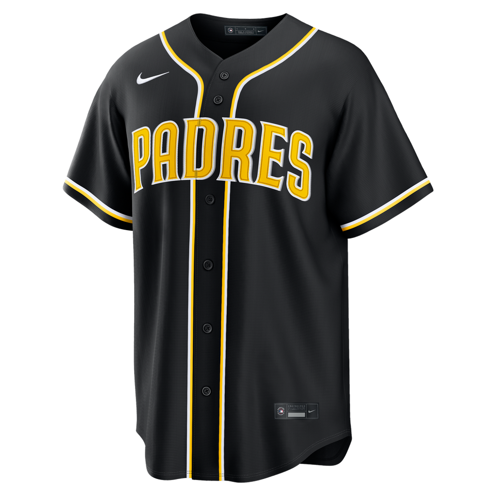 San Diego Padres Nike Black Replica Baseball Jersey