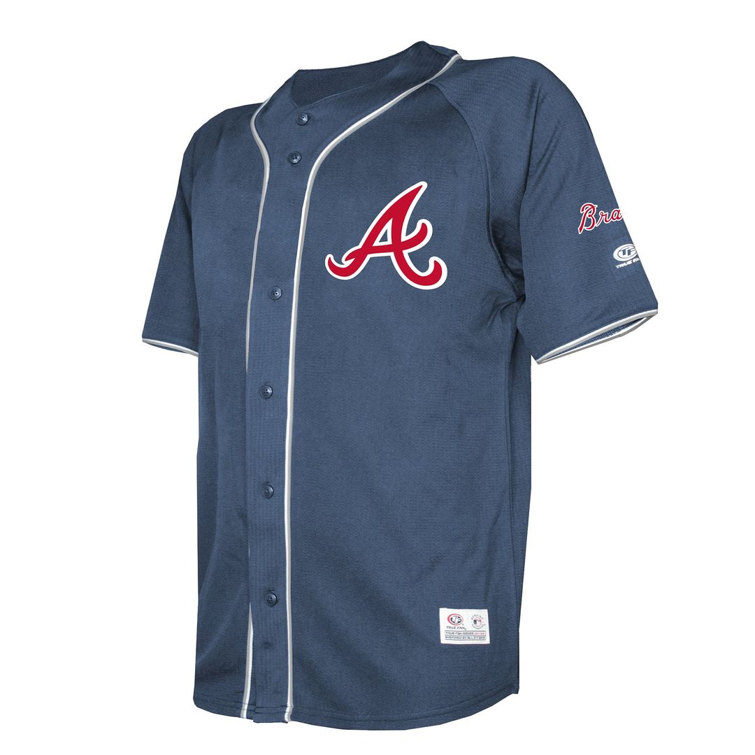 Atlanta Braves Stitches Navy Baseball Jersey