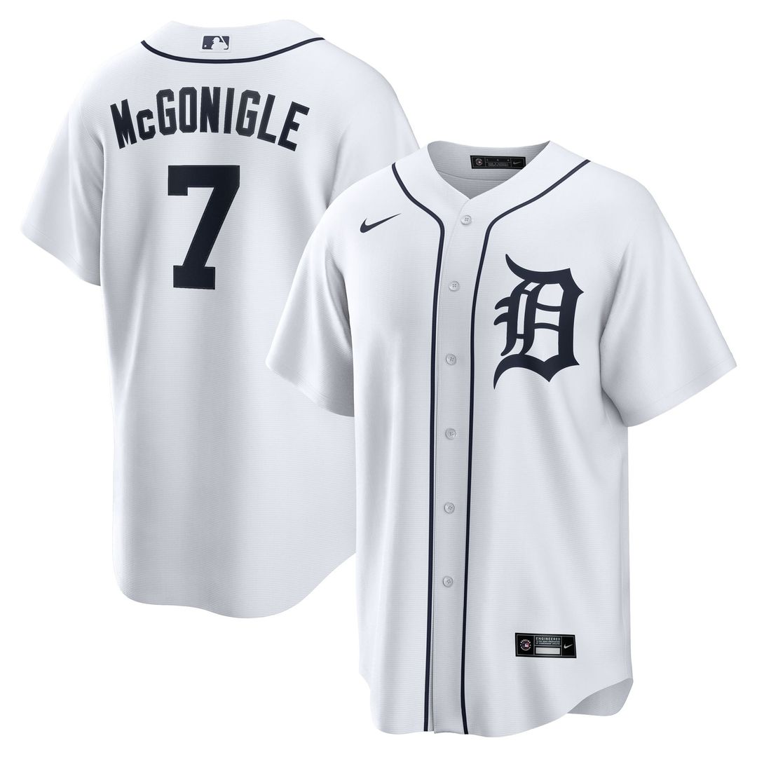 Detroit Tigers Nike White Replica MLB baseball jersey