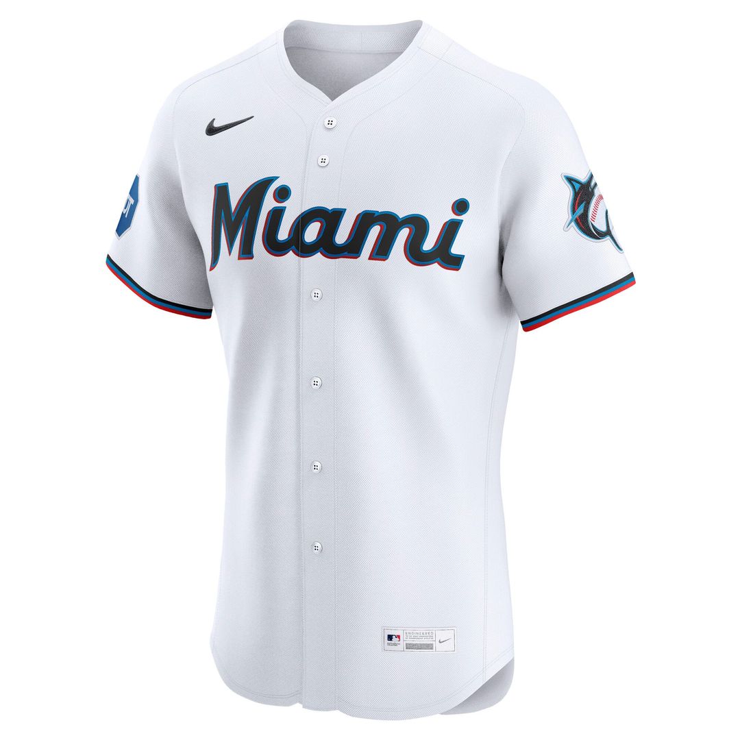 Miami Marlins Nike White Authentic Baseball Jersey