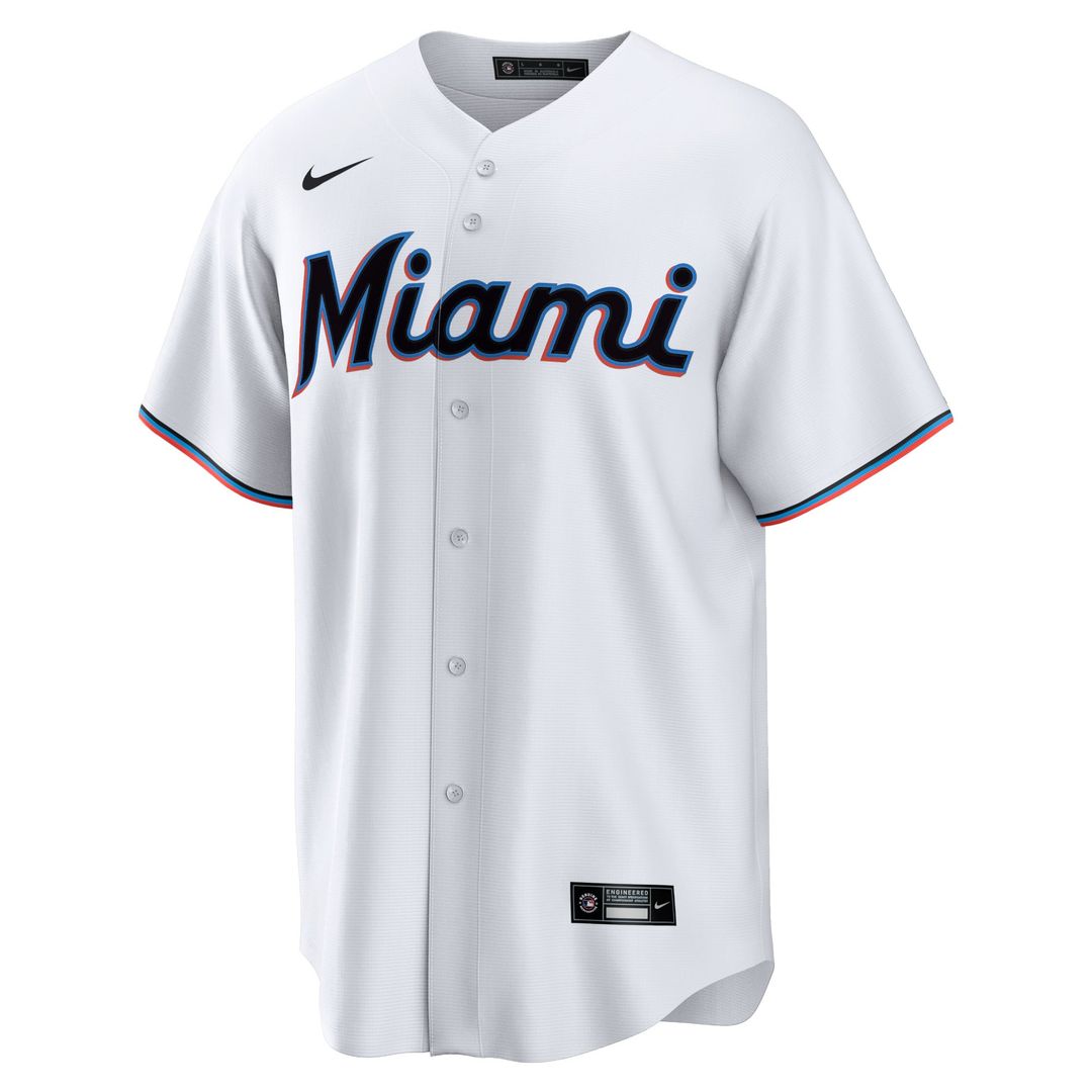 Miami Marlins Nike White Replica Baseball Jersey