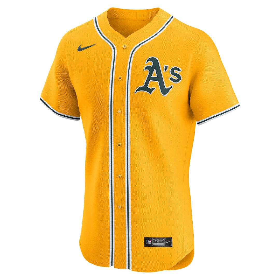 Athletics Nike Gold Authentic Baseball Jersey