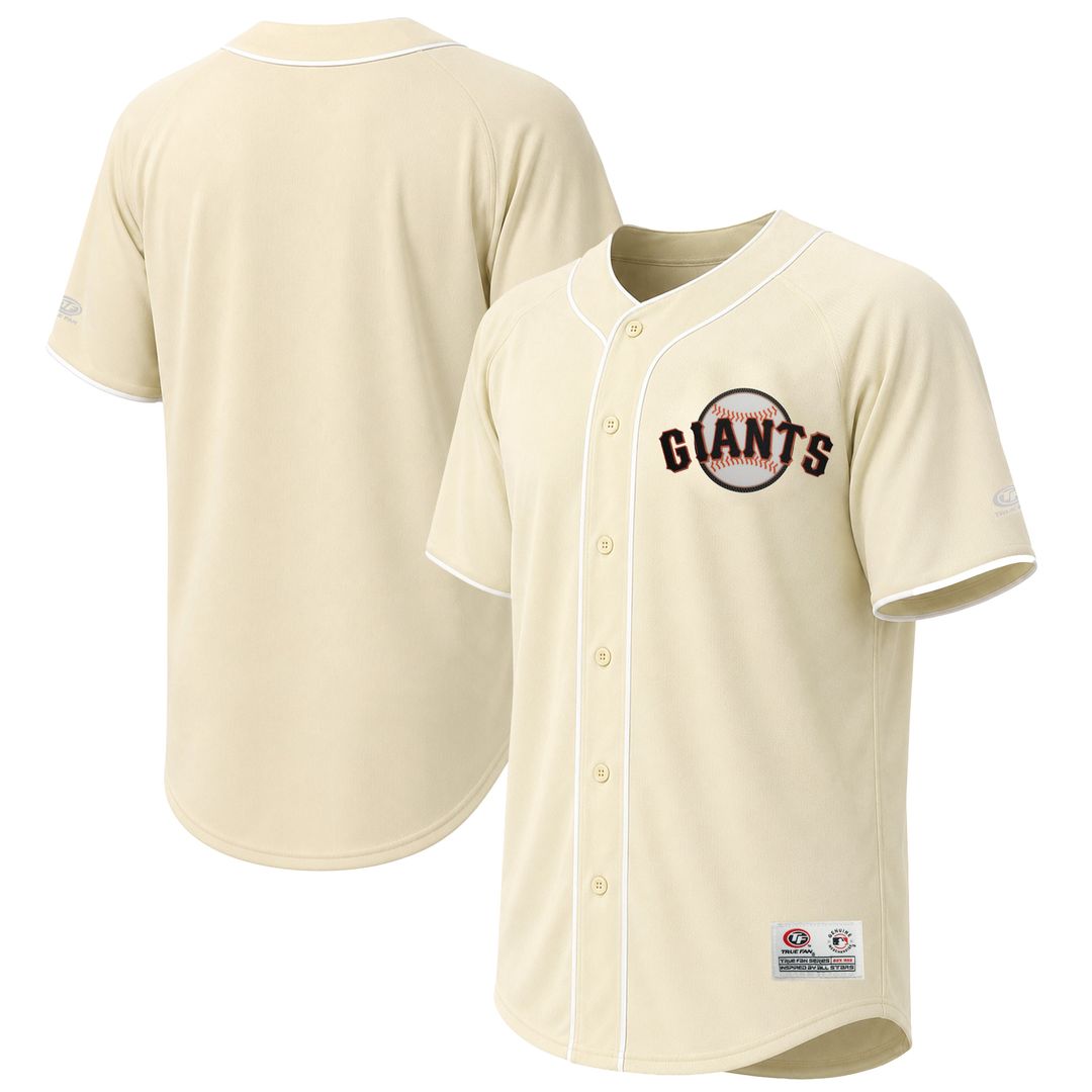 San Francisco Giants Stitches Cream Authentic MLB baseball jersey