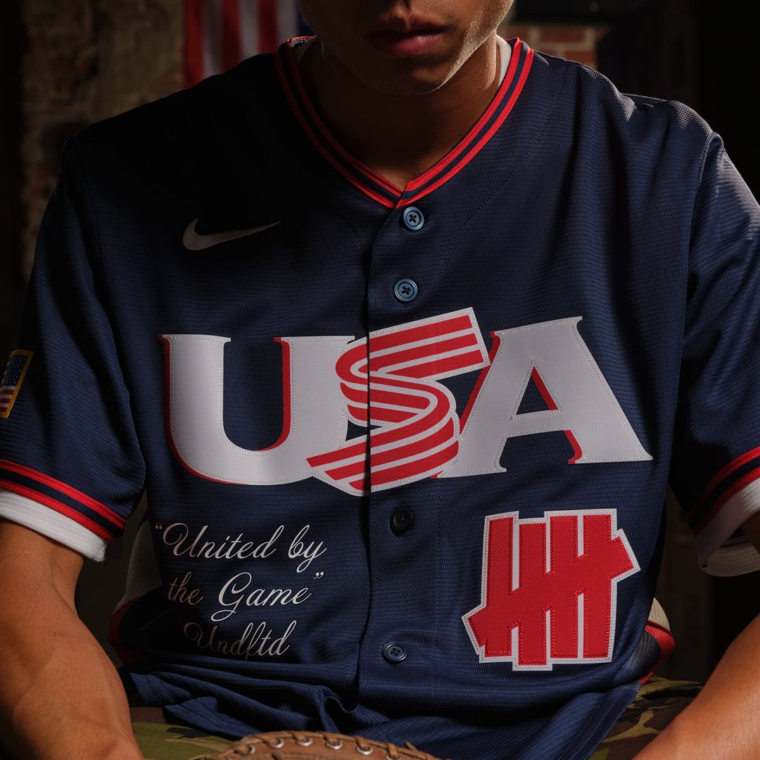USA Baseball Nike x Undefeated Navy Baseball Jersey