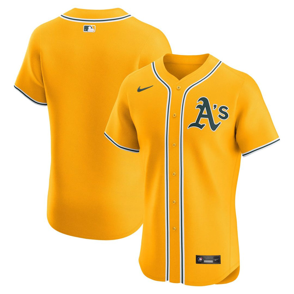 Athletics Nike Gold Authentic MLB baseball jersey